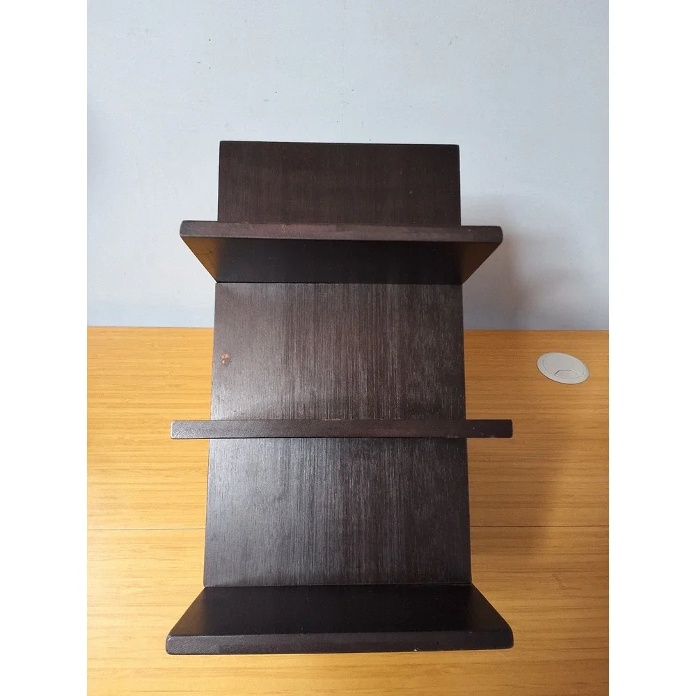 Dark Espresso Wood Wine Rack 8 Countertop Bottle Holder